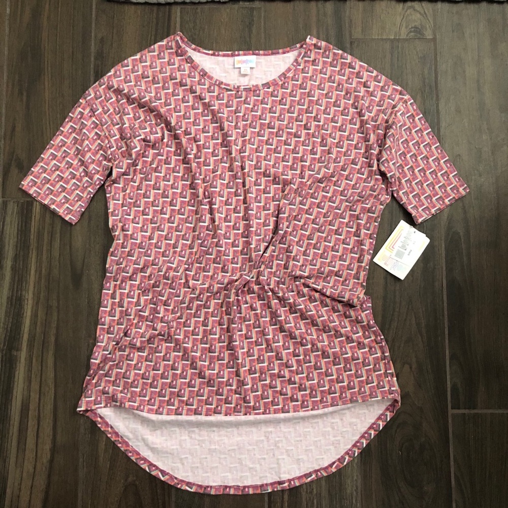 LULAROE Women's Pink Irma Shirt Blouse XS NEW
